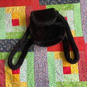 Fuzzy mini backpack